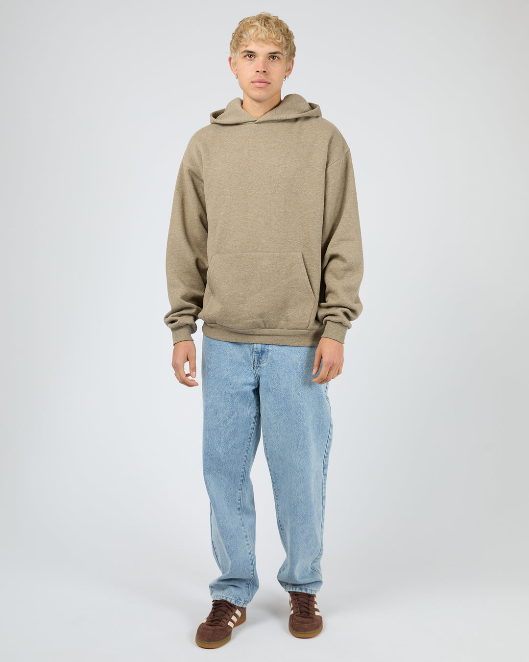 Box Hoodie Brown Marle
