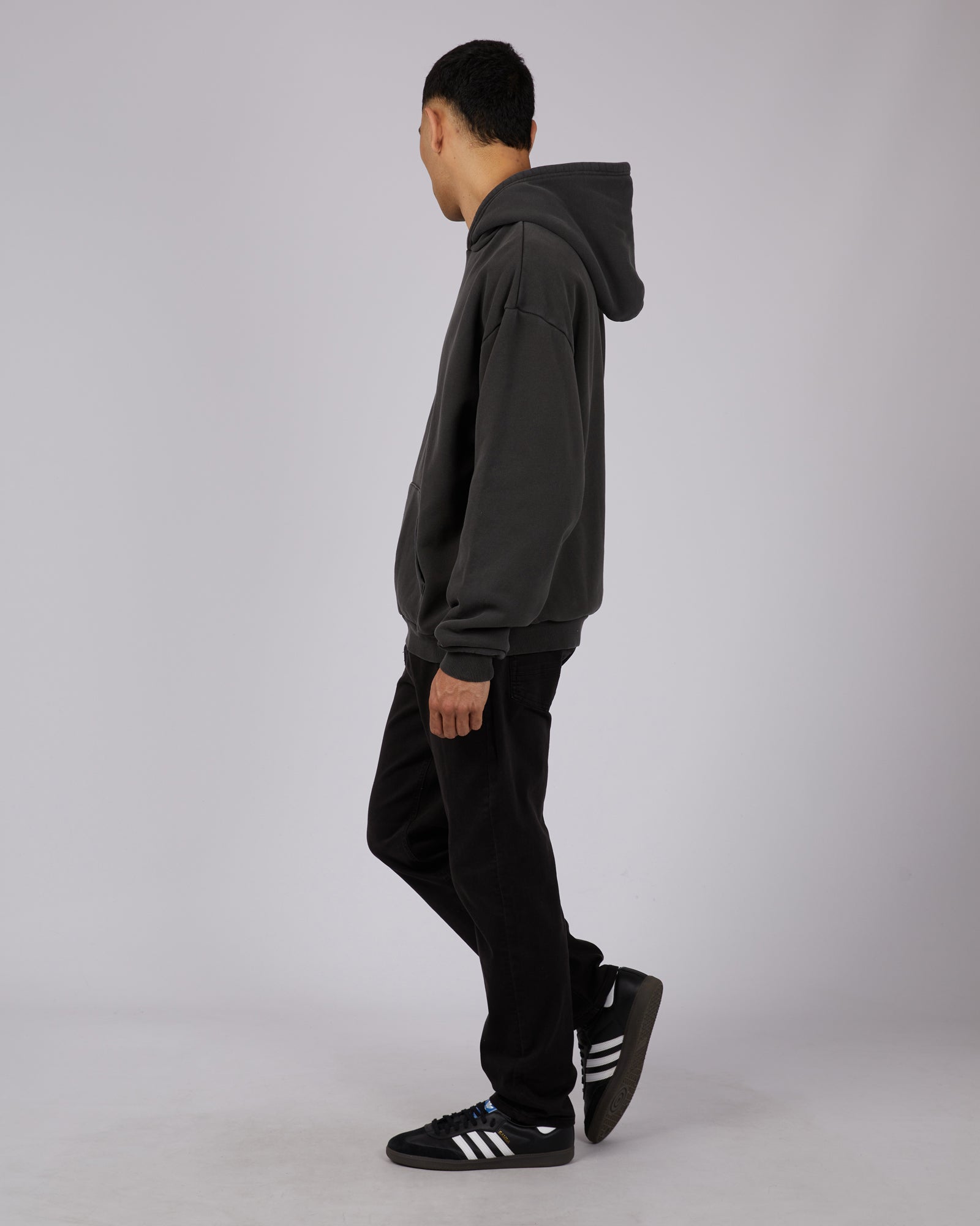 HOODIE / WASHED BLACK S【男女兼用】 BTMK PULLOVER HOODIE washed XS007