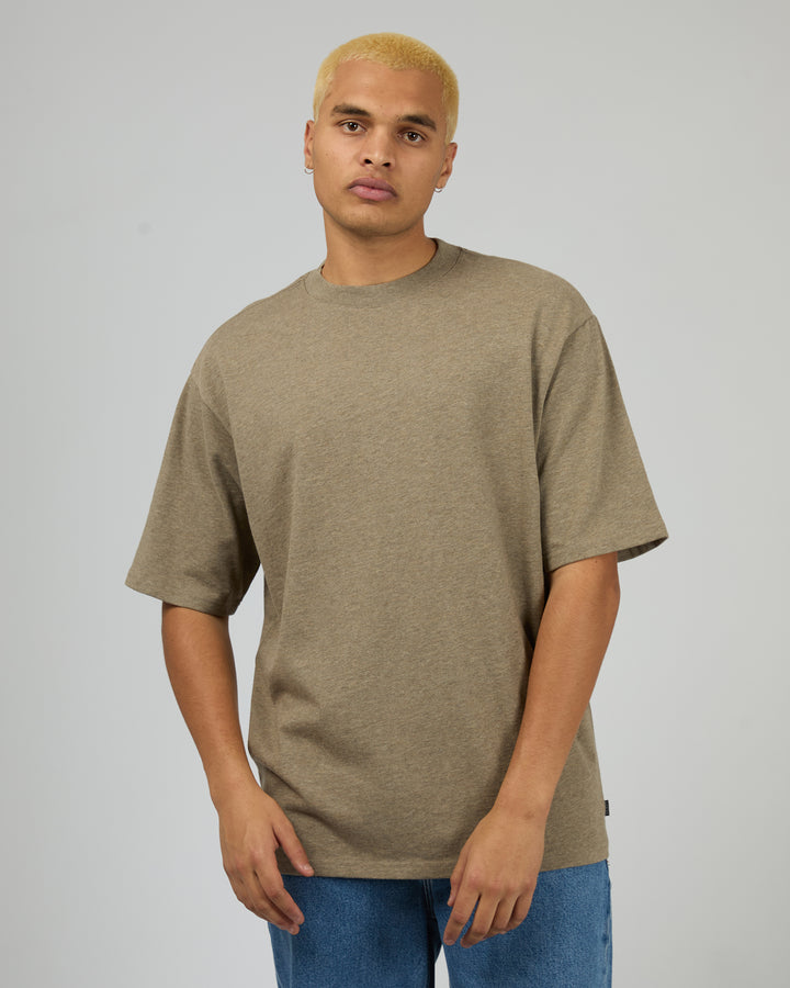 Heavy Weight Tee Brown Marle