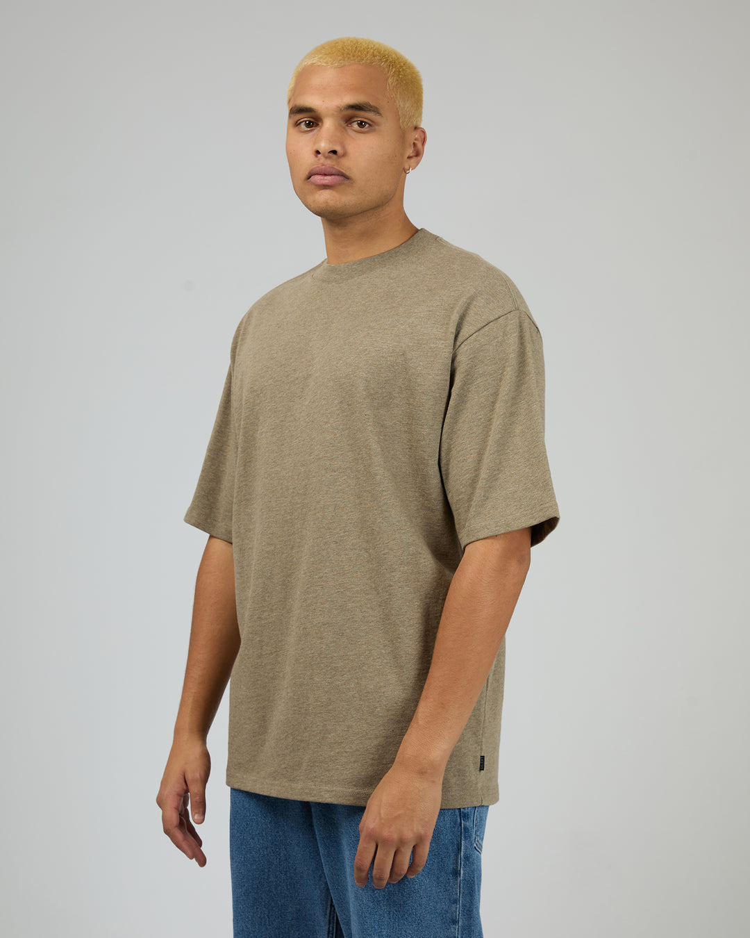 Heavy Weight Tee Brown Marle