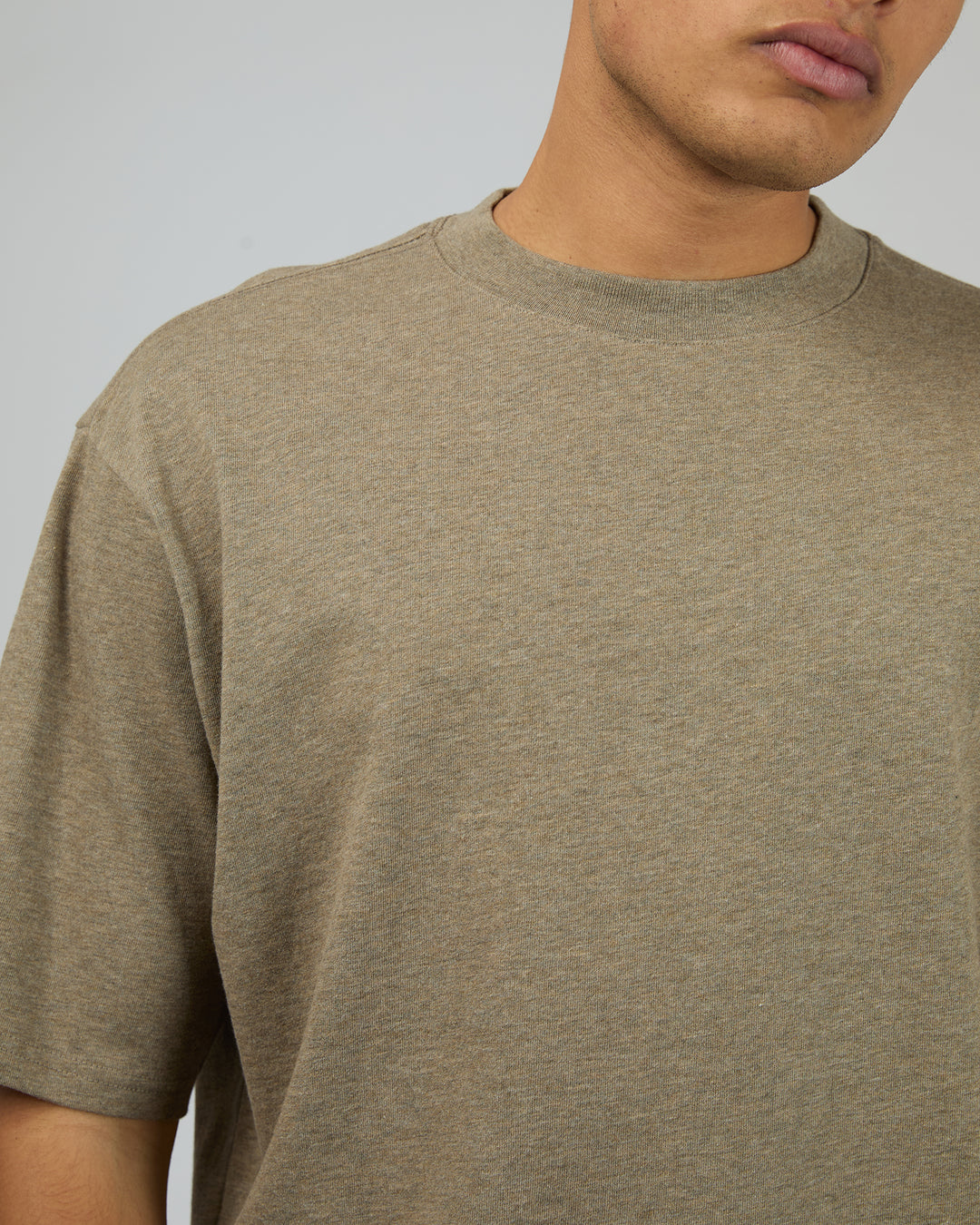 Heavy Weight Tee Brown Marle