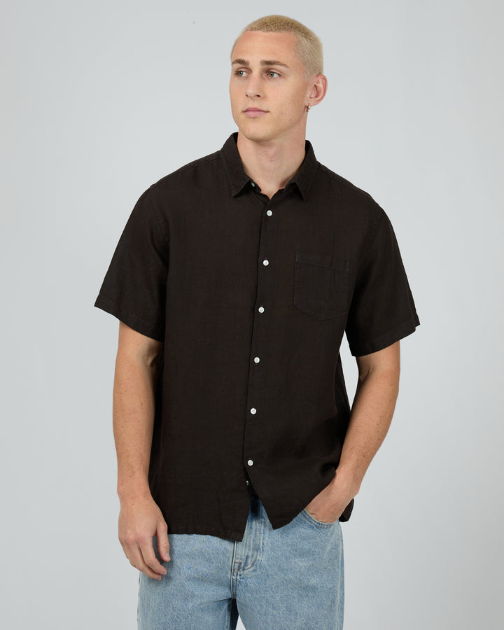 Linen Ss Shirt Ii Black