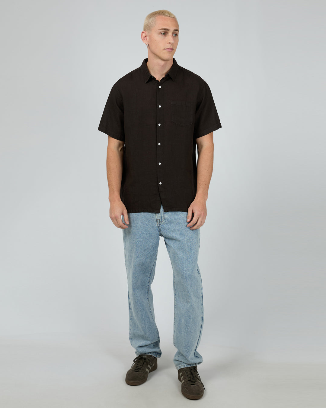 Linen Ss Shirt Ii Black