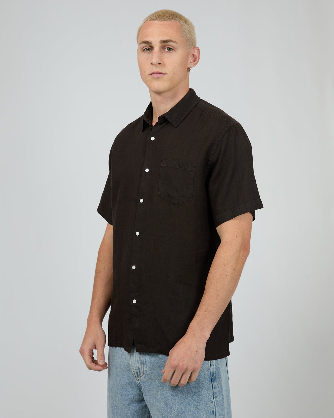 Linen Ss Shirt Ii Black
