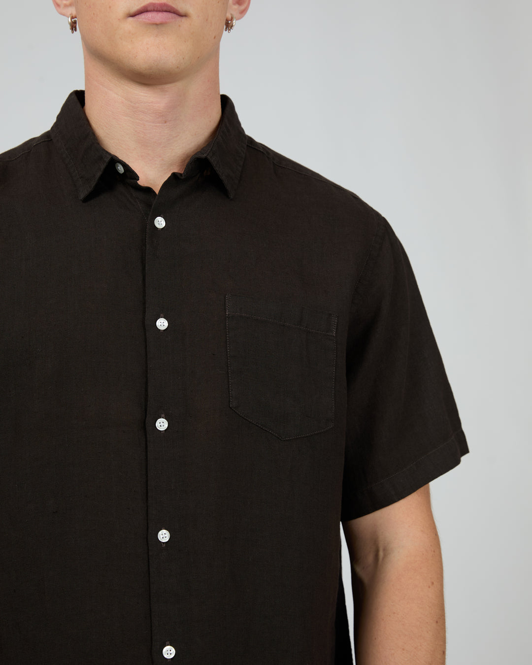 Linen Ss Shirt Ii Black