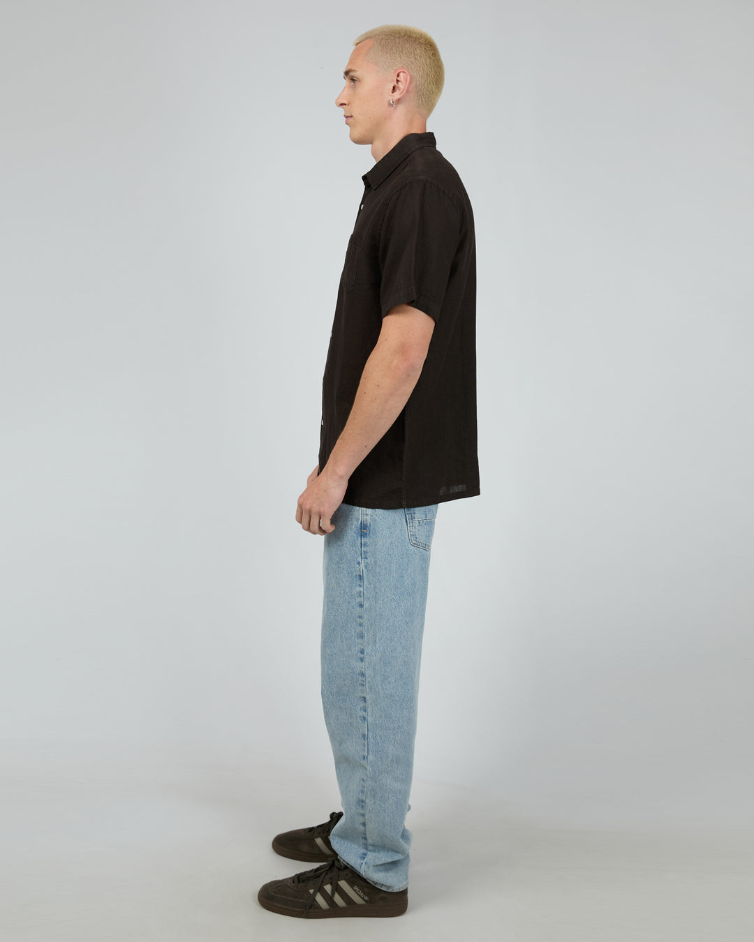 Linen Ss Shirt Ii Black