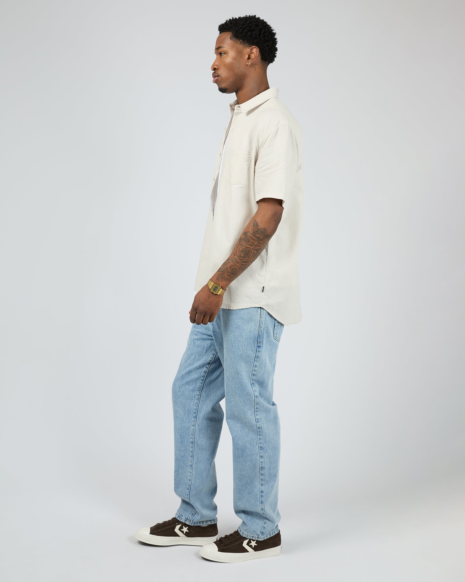 Linen Ss Shirt Ii Dove – Silent Theory