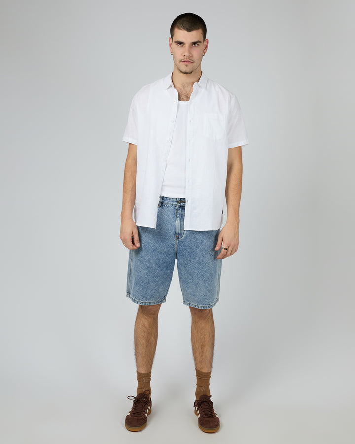 Linen Short Sleeve Shirt II White