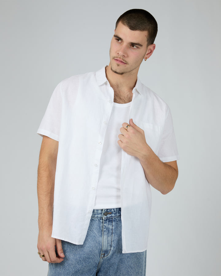 Linen Short Sleeve Shirt II White
