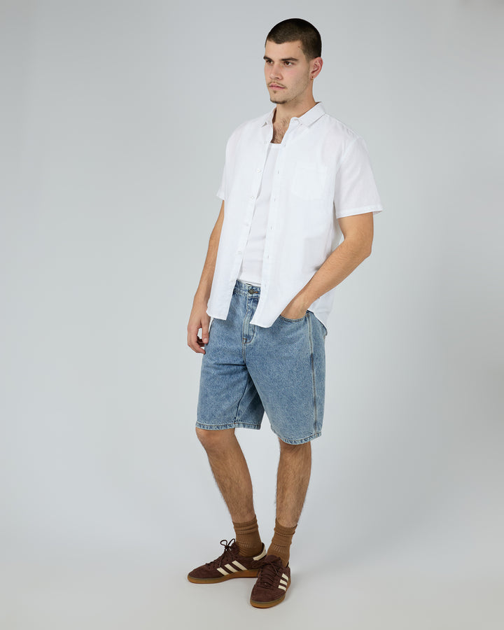 Linen Short Sleeve Shirt II White
