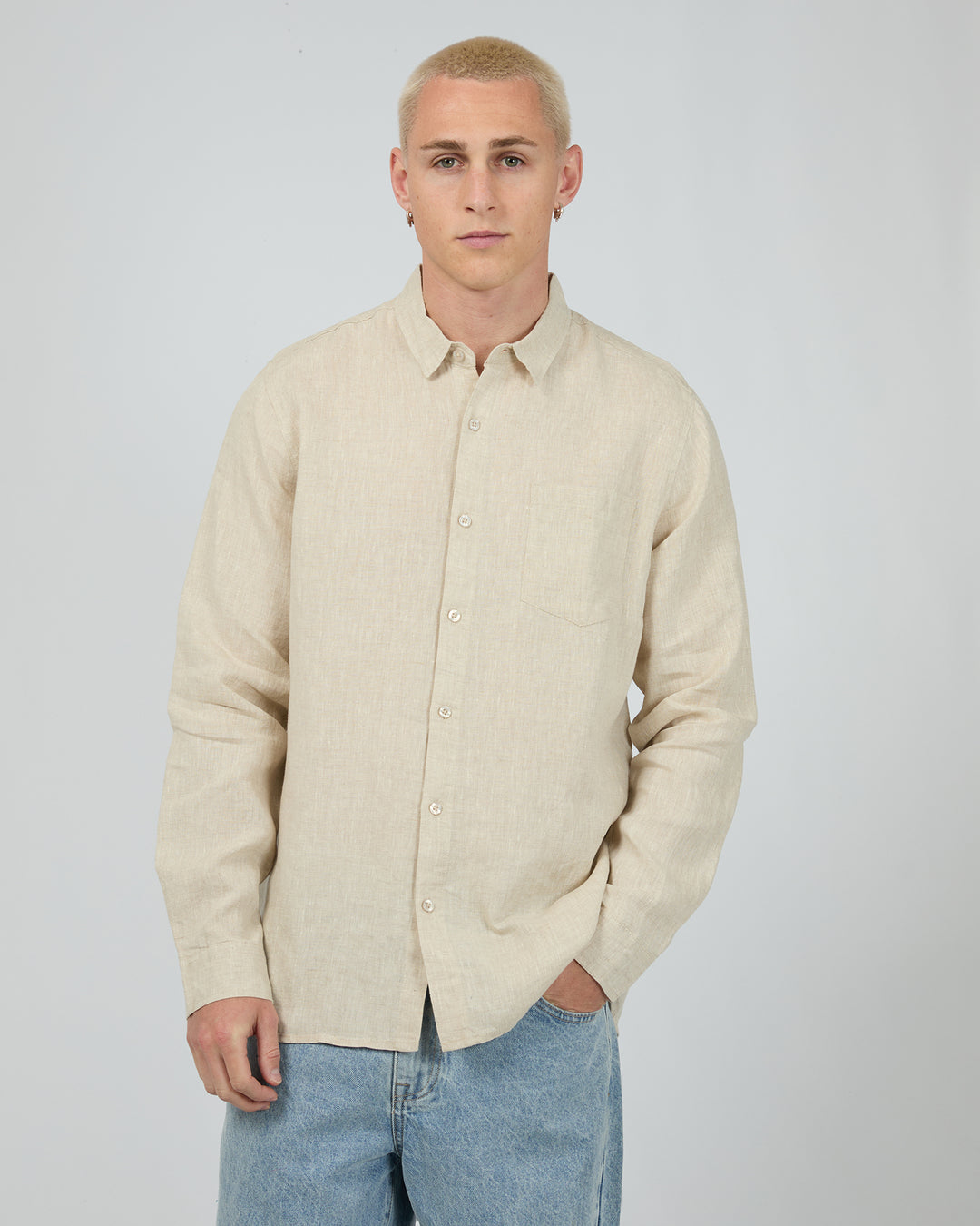 Linen Long Sleeve Shirt II Natural