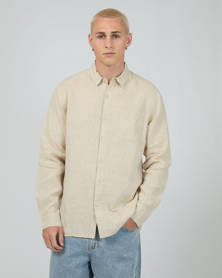 Linen Long Sleeve Shirt II Natural