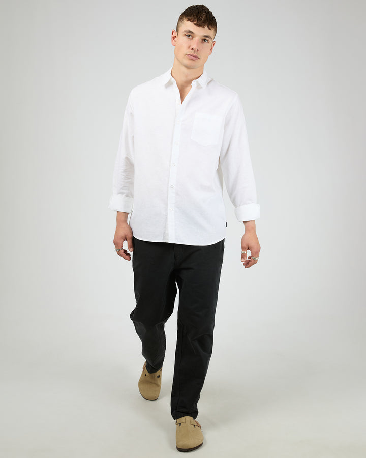 Linen Long Sleeve Shirt II White