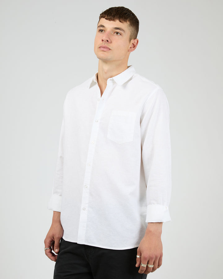 Linen Long Sleeve Shirt II White