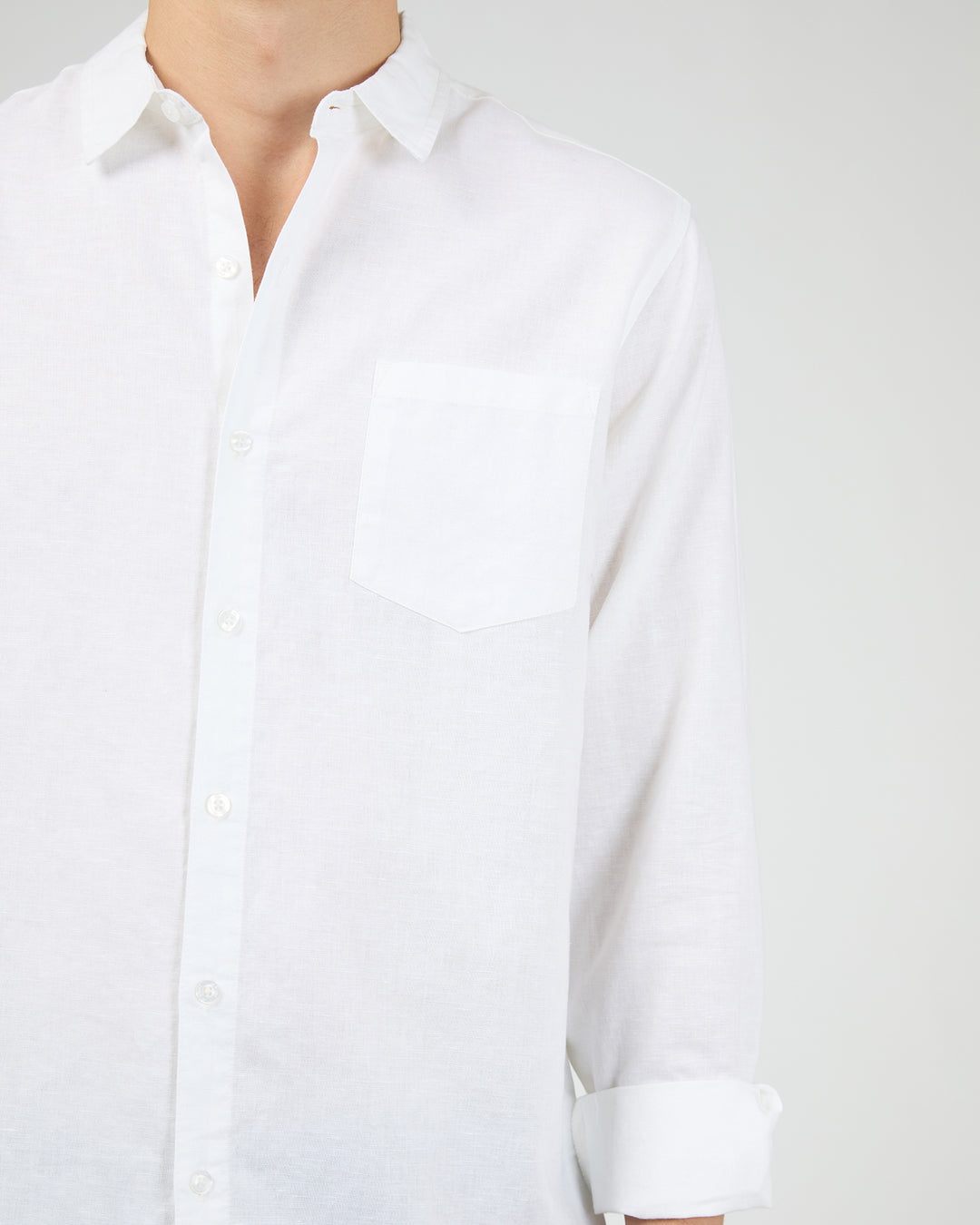 Linen Long Sleeve Shirt II White