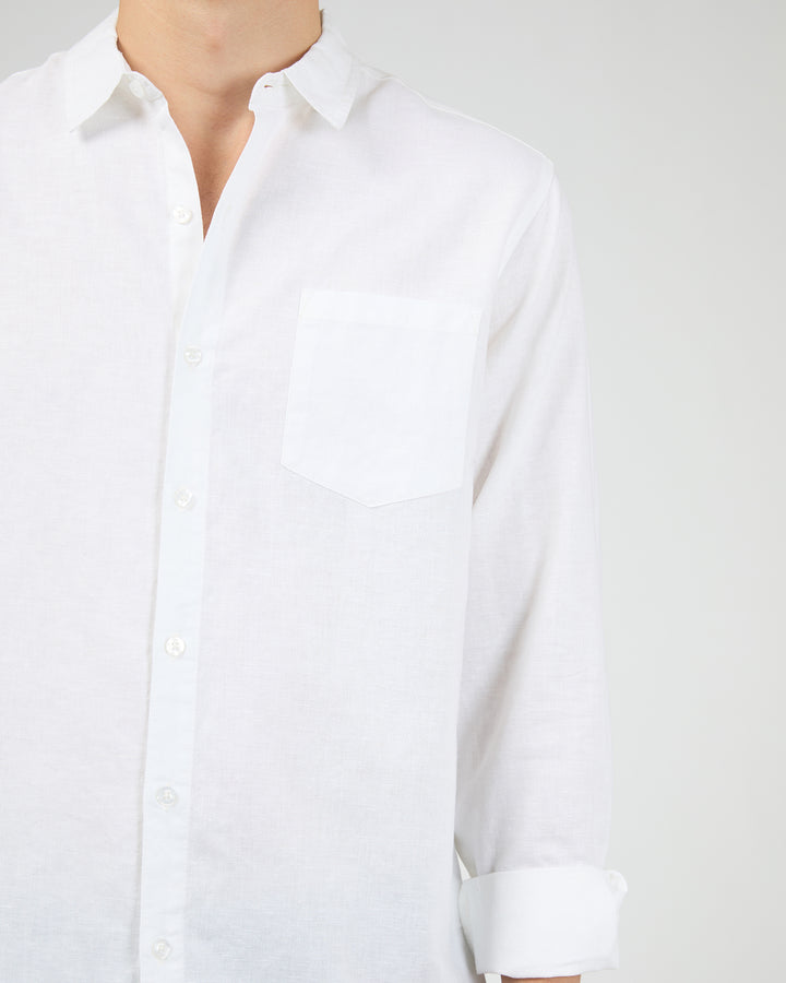 Linen Long Sleeve Shirt II White