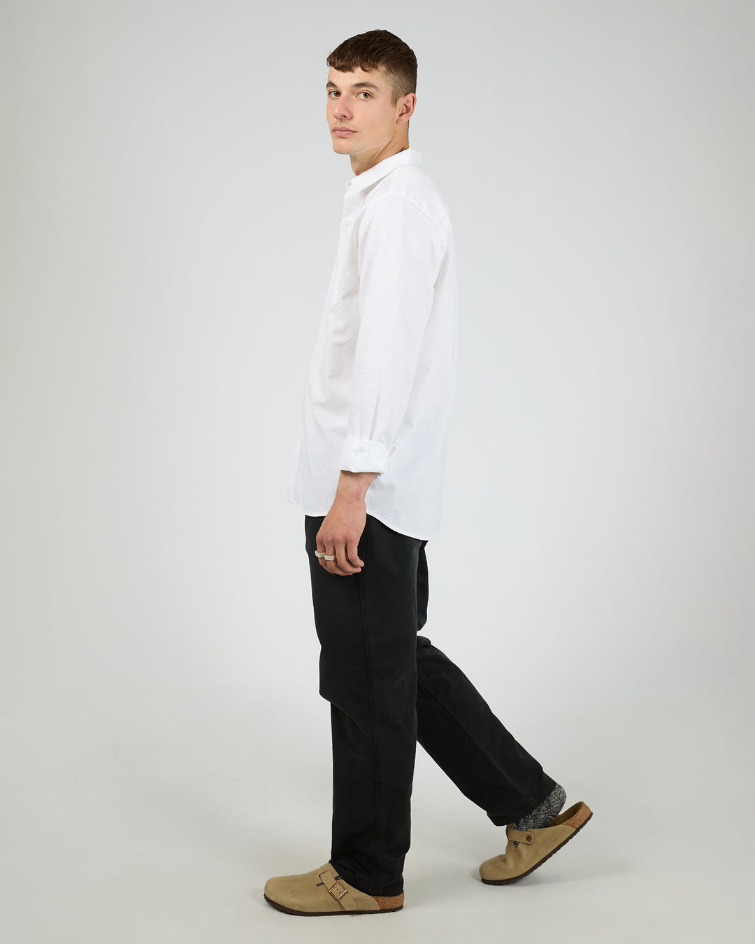 Linen Long Sleeve Shirt II White