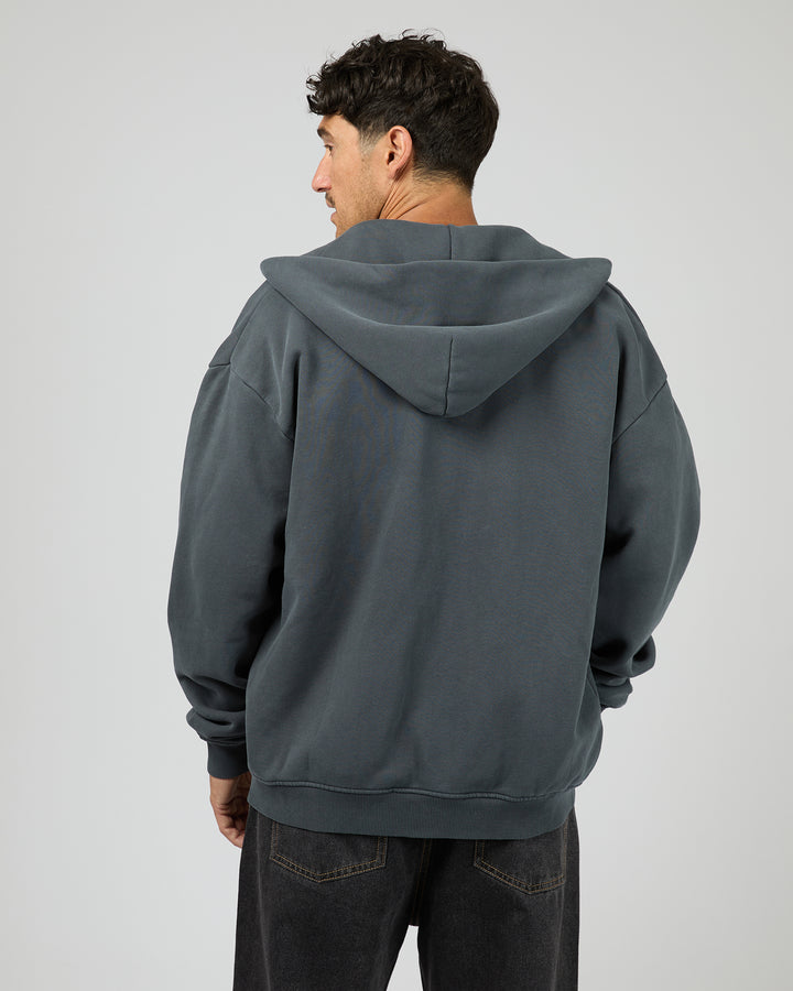 Box Zip Hoodie Navy