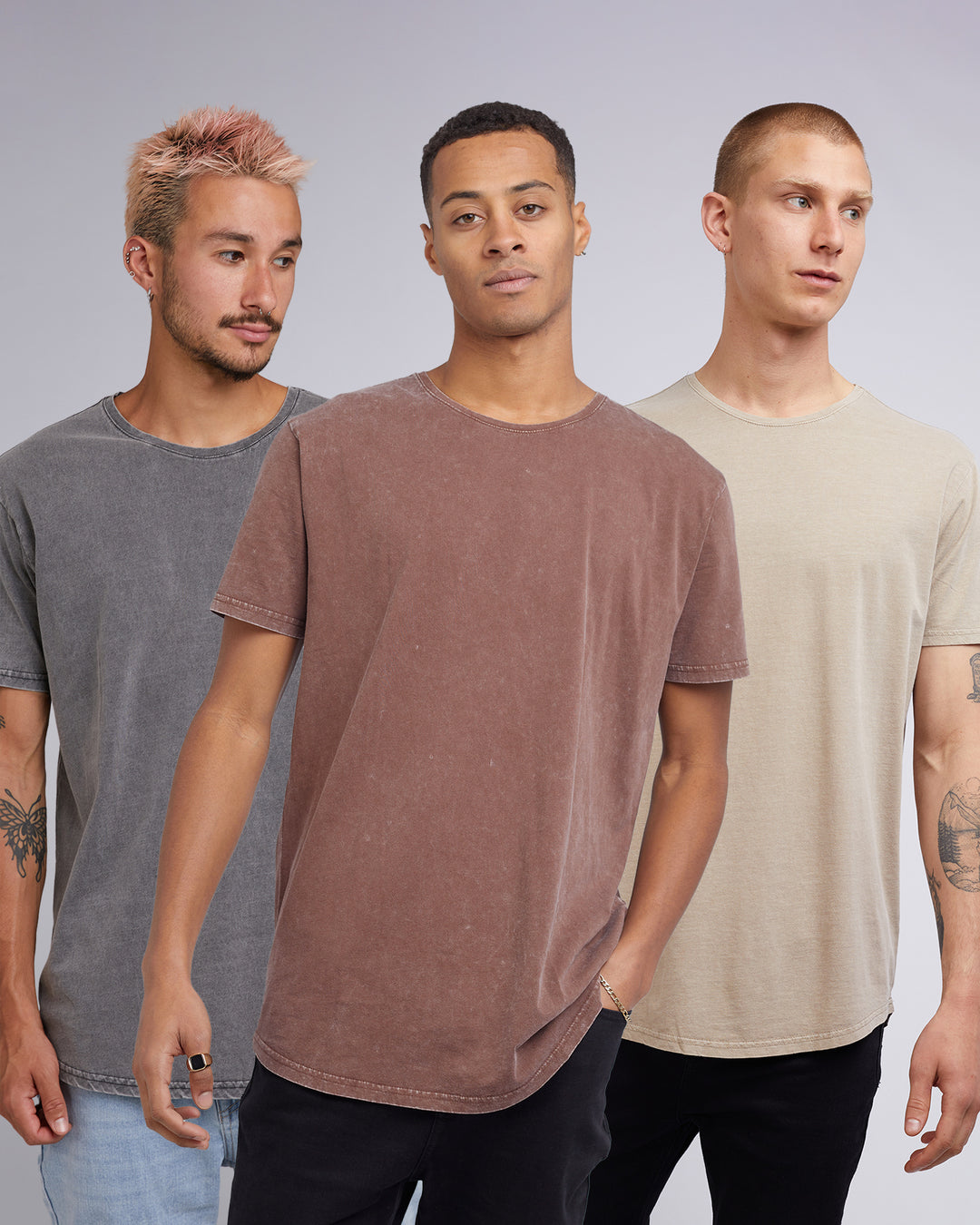 Acid Tail Tee 2.0 3pk Navy/Burg/Khak