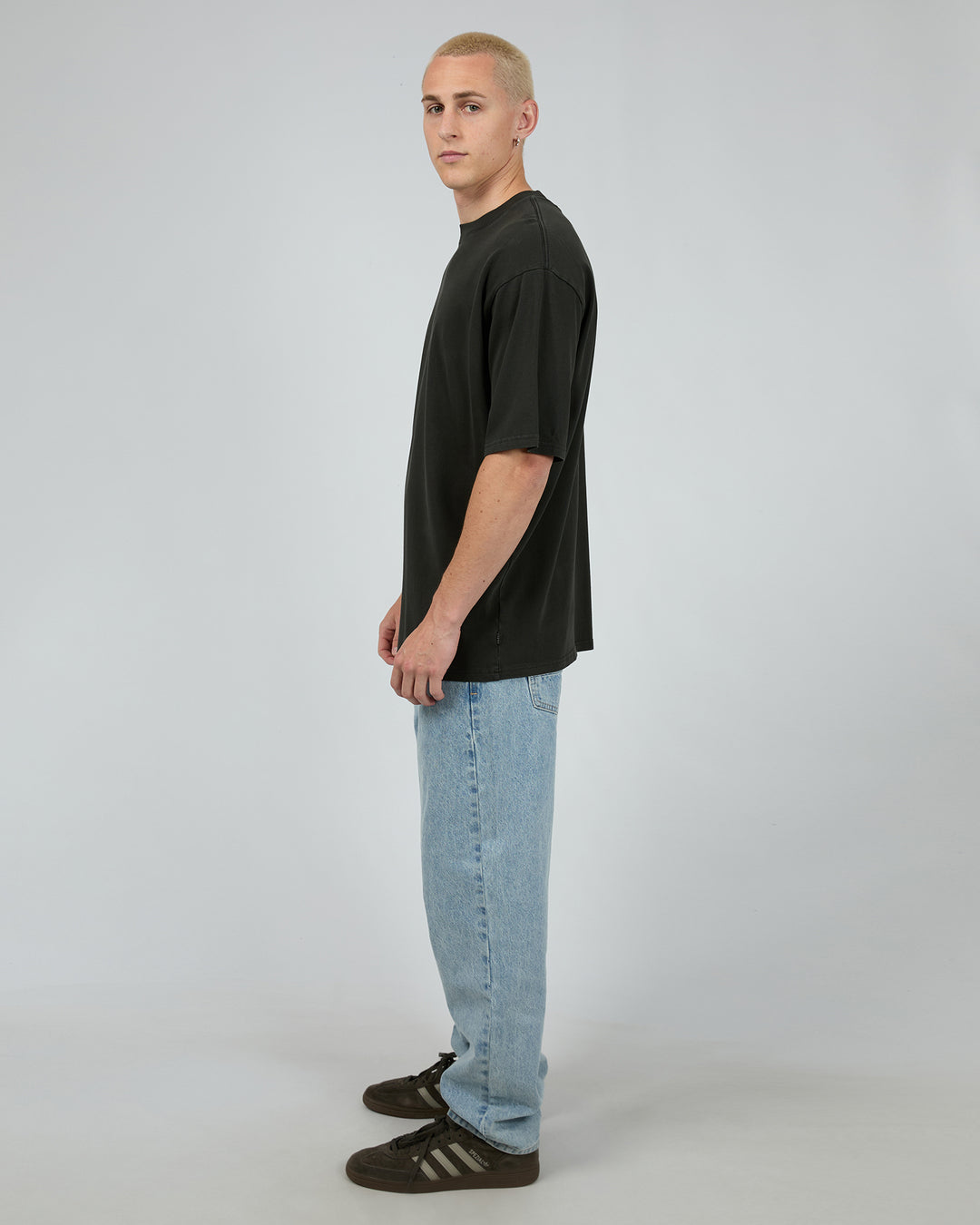 Heavy Weight Tee 2pk Washed Black & Khak