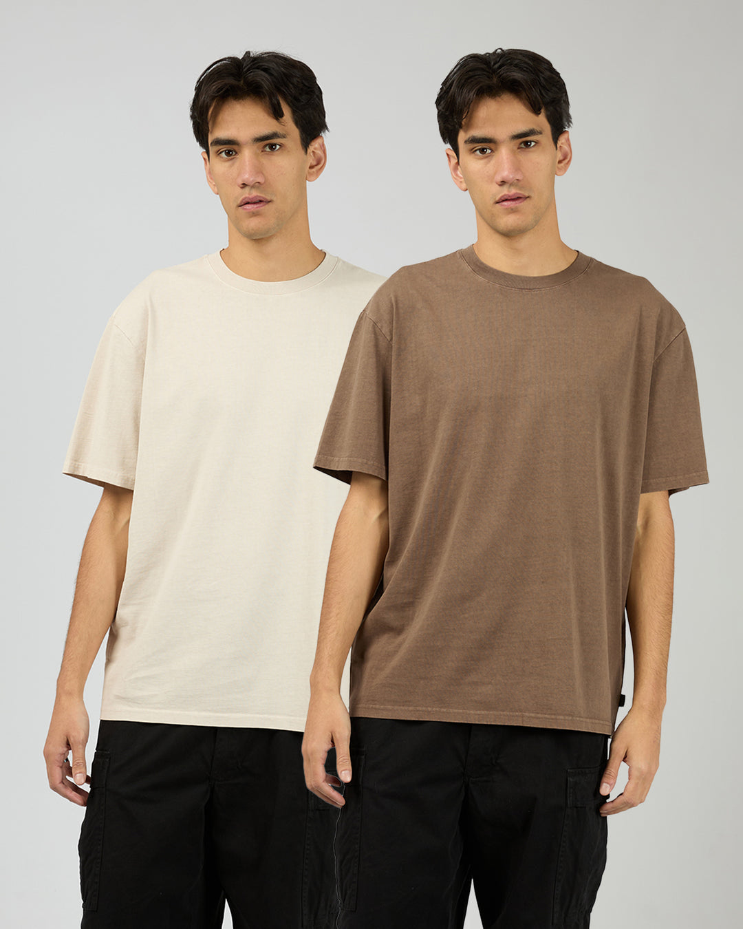 Essential Tee 2pk Nat & Mocha