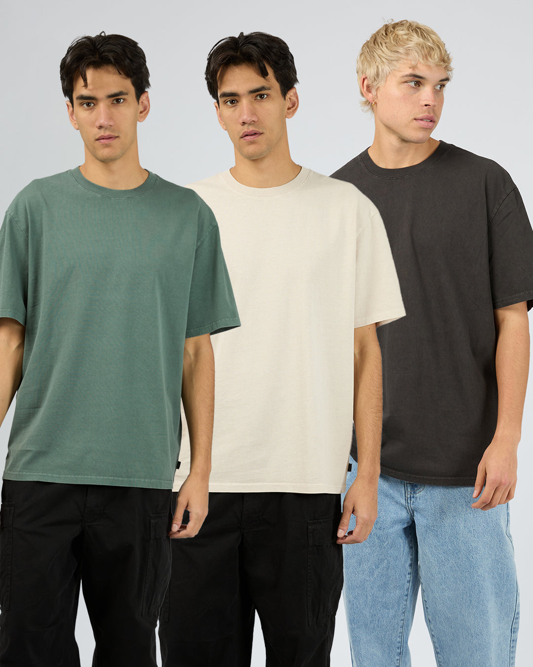 Essential Tee 3pk Nat / Coal / Pine