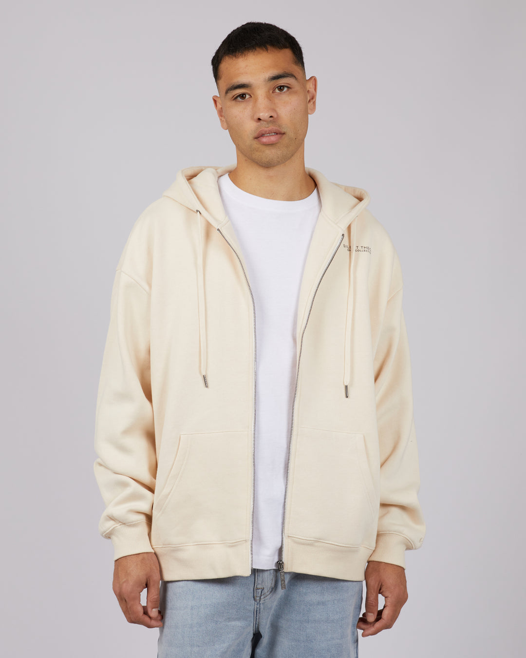 Society Zip Through Hoody Natural