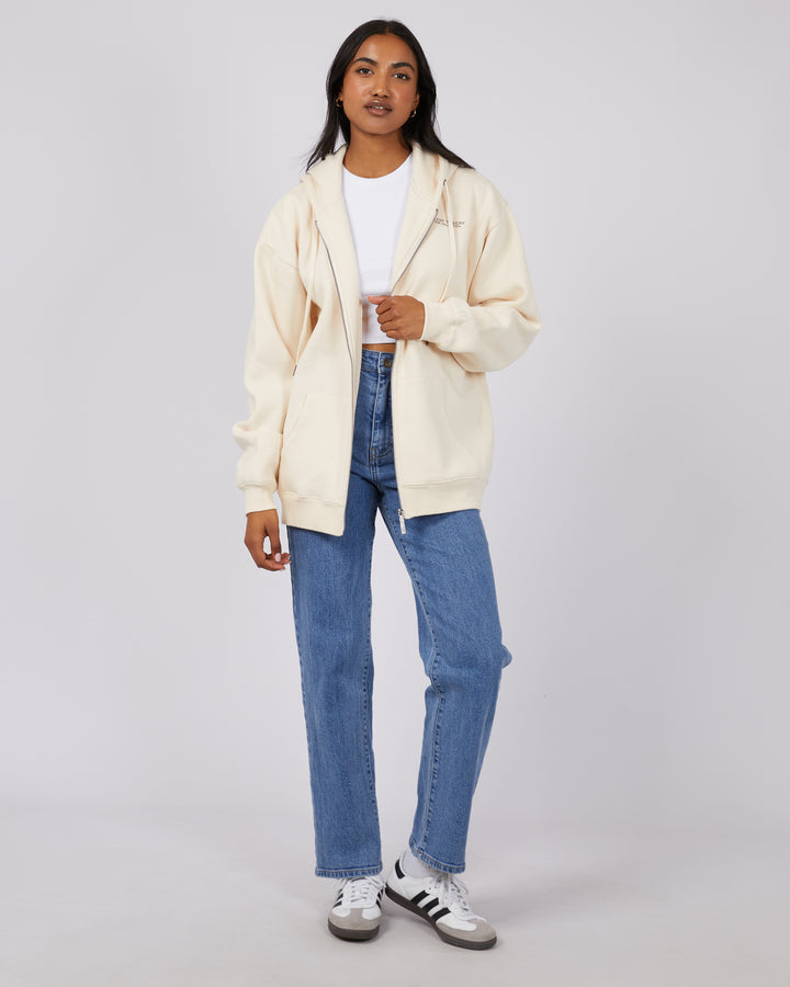 Society Zip Through Hoody Natural