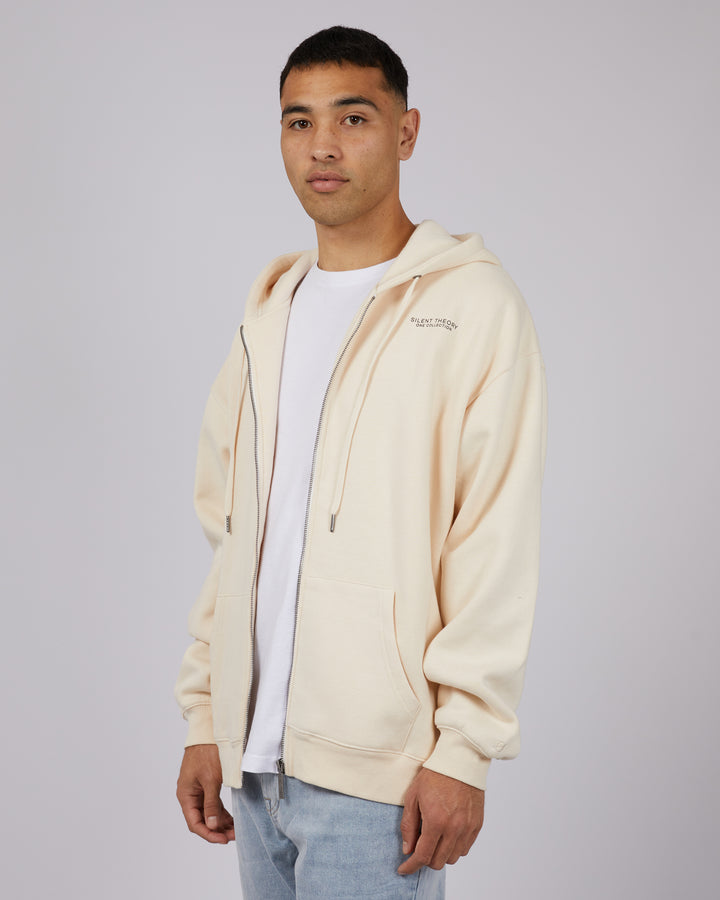 Society Zip Through Hoody Natural
