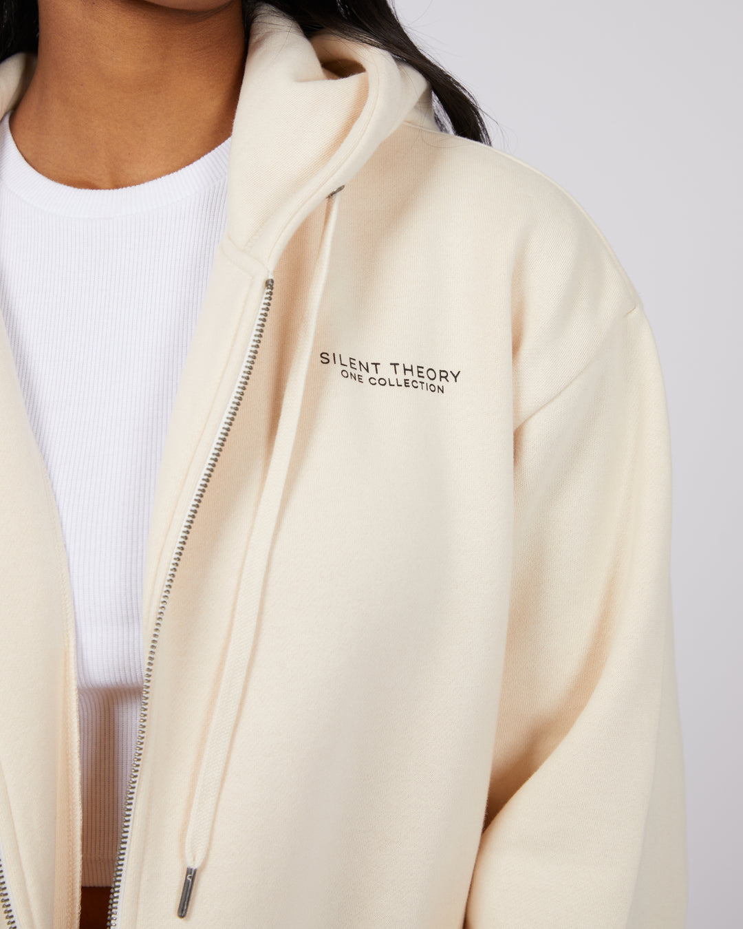 Society Zip Through Hoody Natural