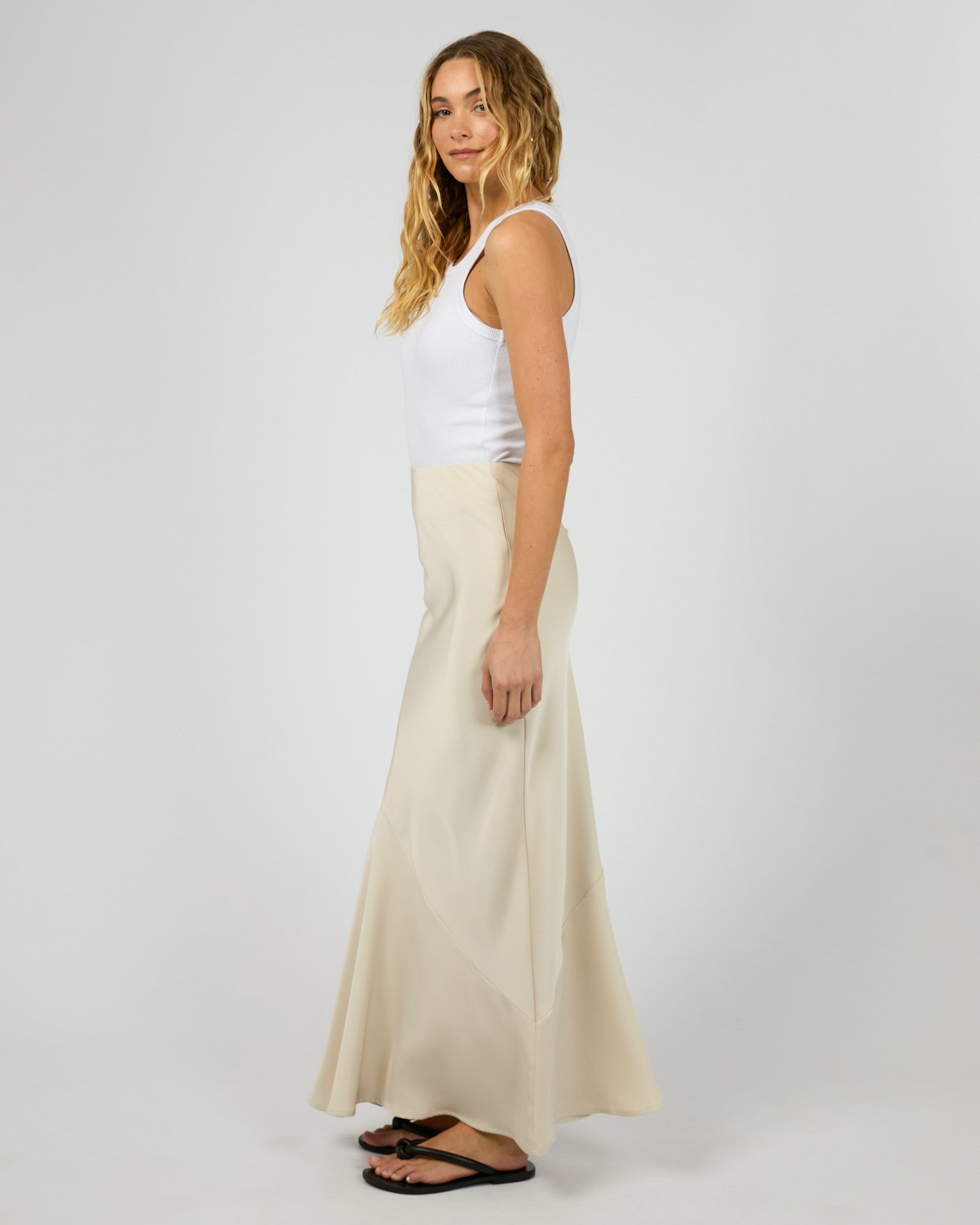 Carter Maxi Skirt Pearl – Silent Theory