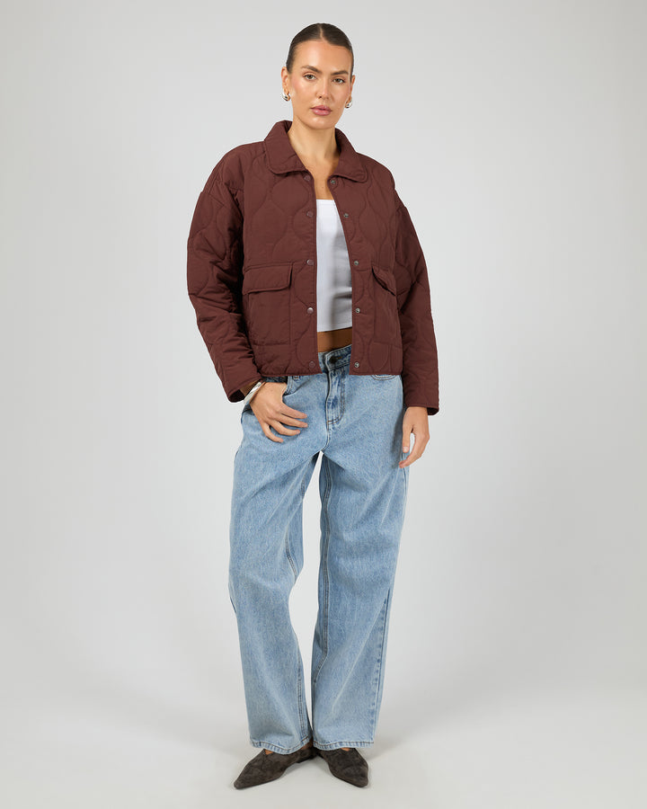 Archer Stitched Jacket Cherry
