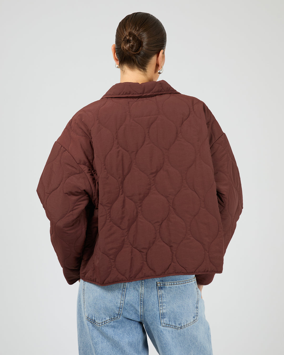 Archer Stitched Jacket Cherry