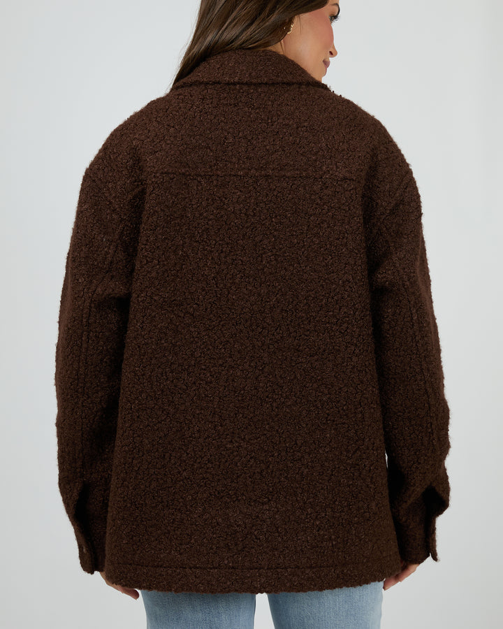 Romy Textured Jacket Brown