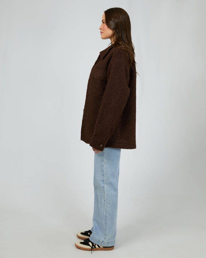 Romy Textured Jacket Brown