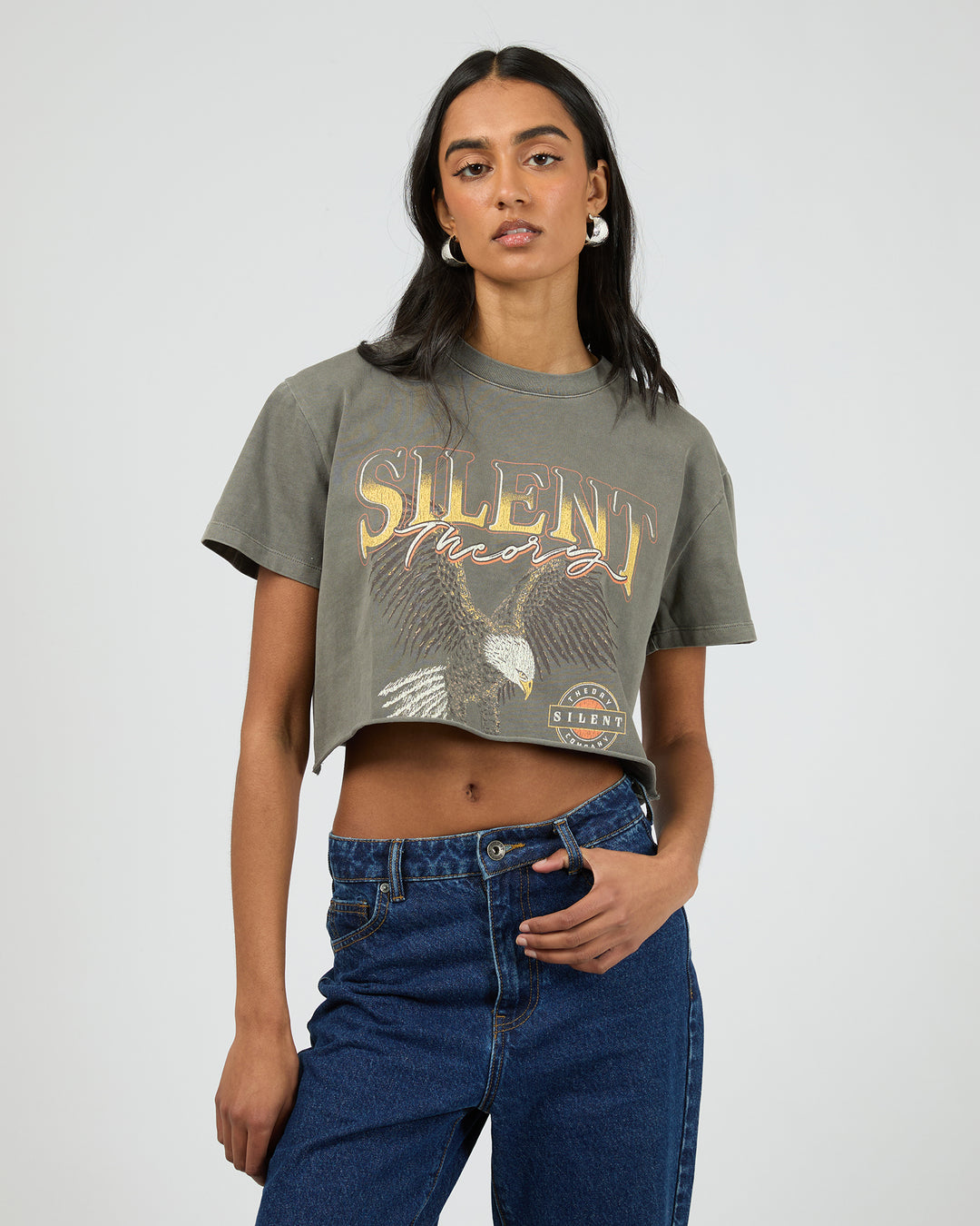 Formation Crop Tee Charcoal