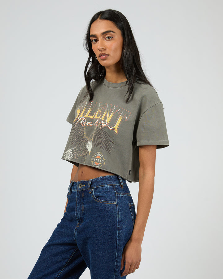 Formation Crop Tee Charcoal