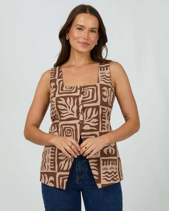 Tulum Top Brown
