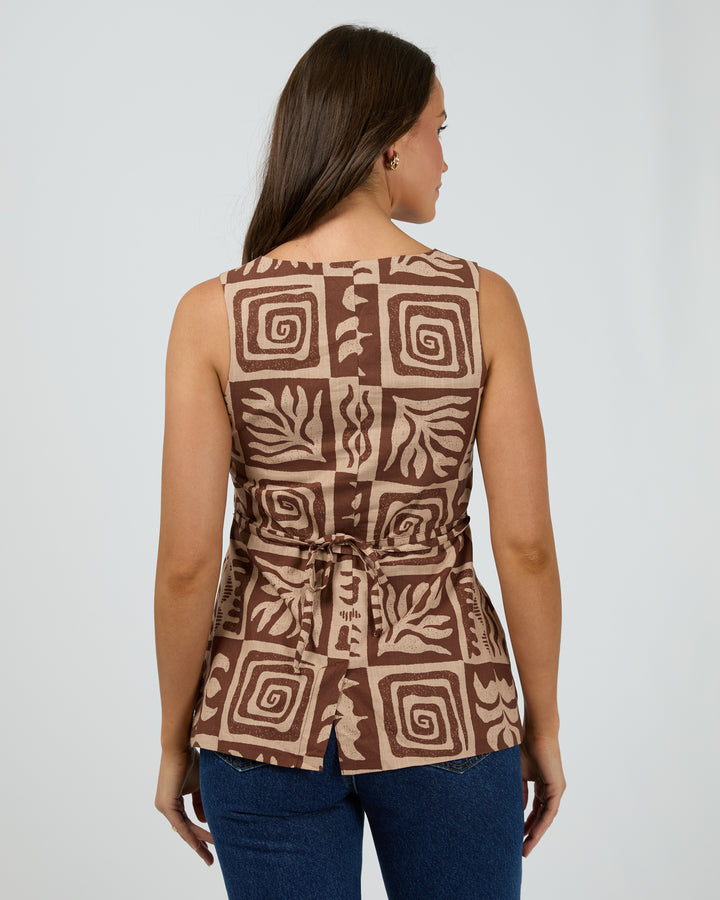 Tulum Top Brown