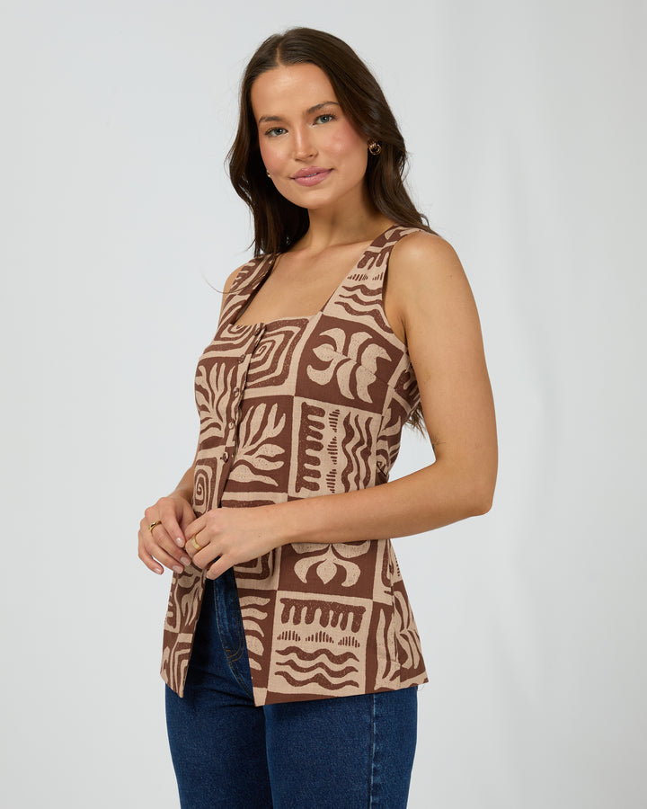 Tulum Top Brown