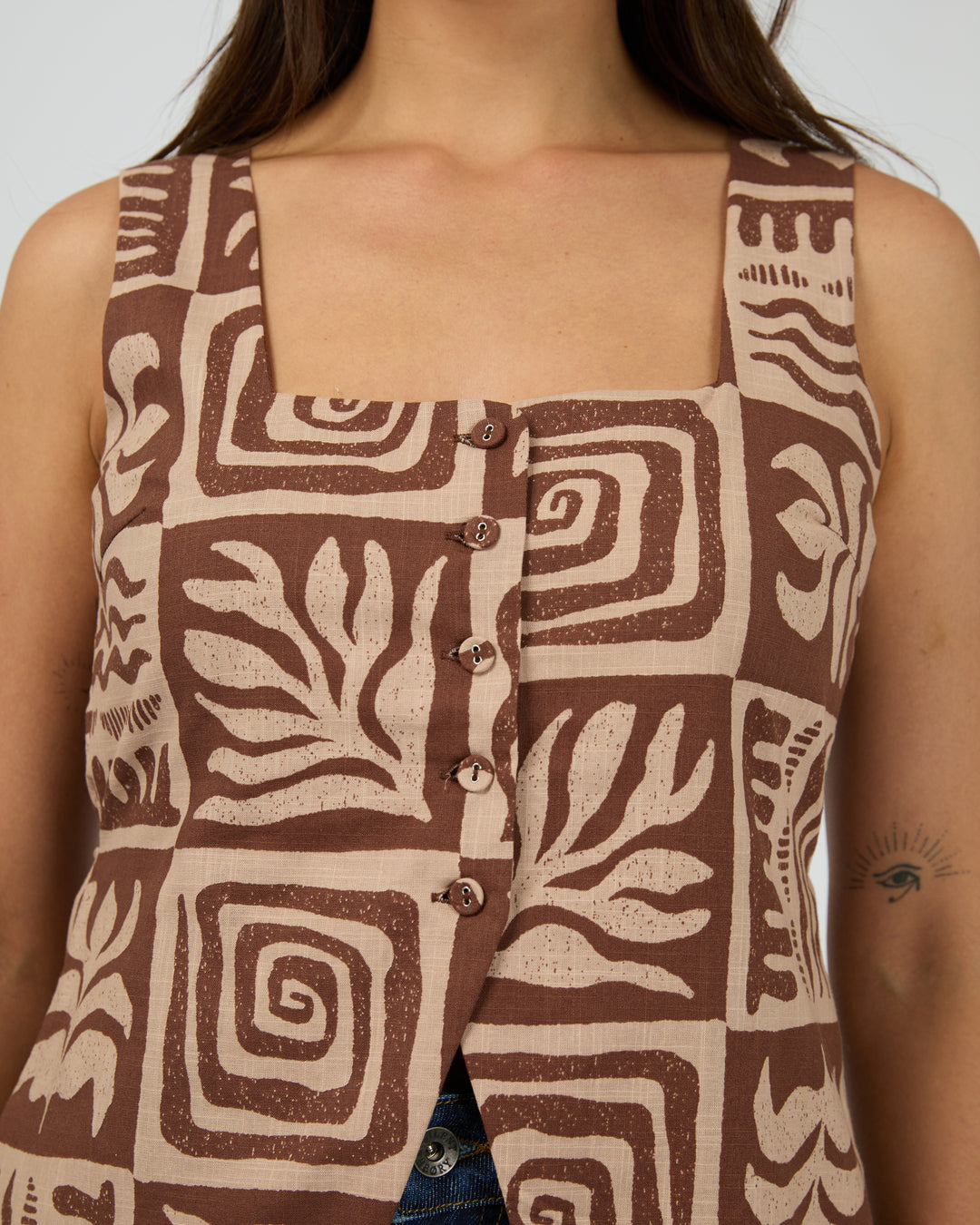 Tulum Top Brown