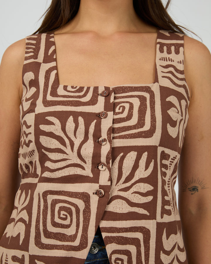 Tulum Top Brown