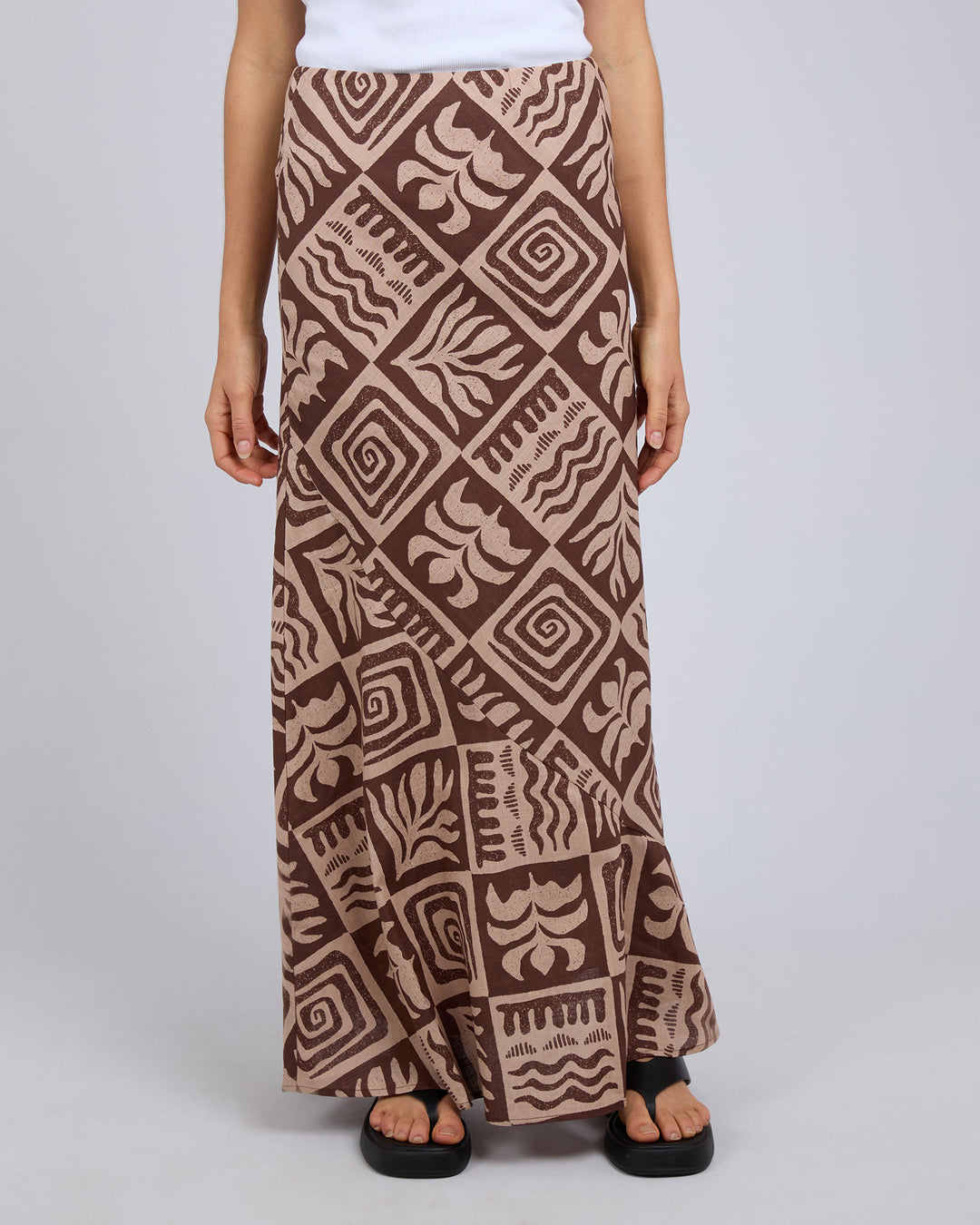 Tulum Maxi Skirt Brown