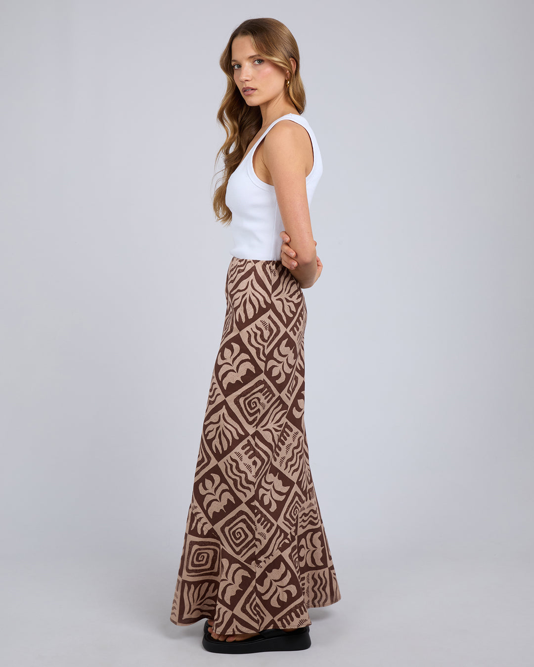Tulum Maxi Skirt Brown