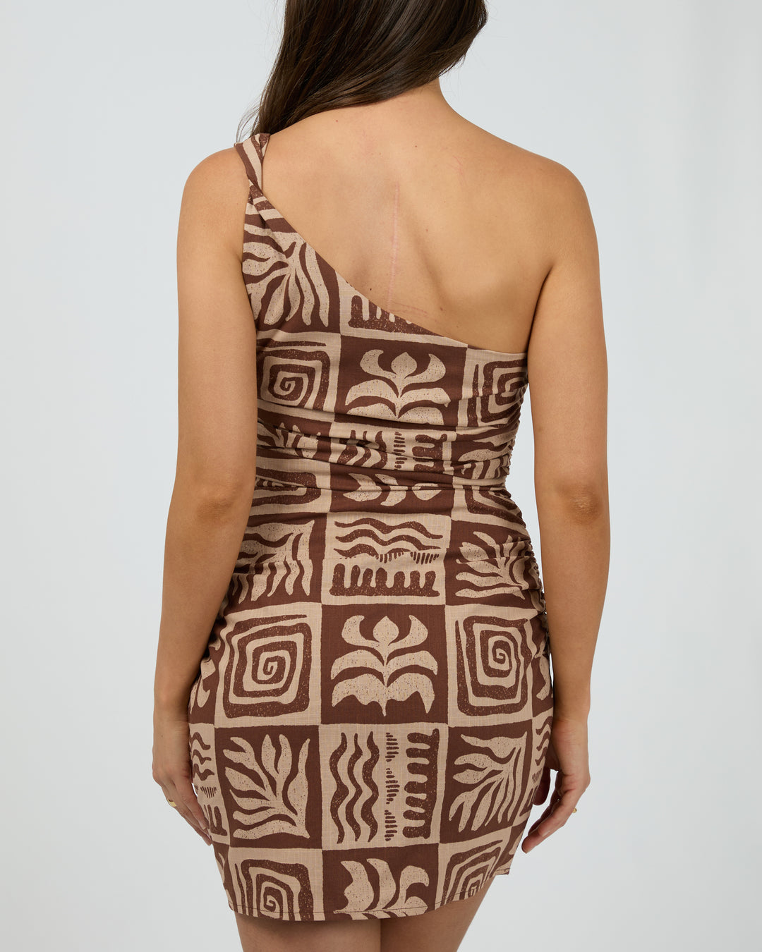 Tulum Twist Mini Dress Brown