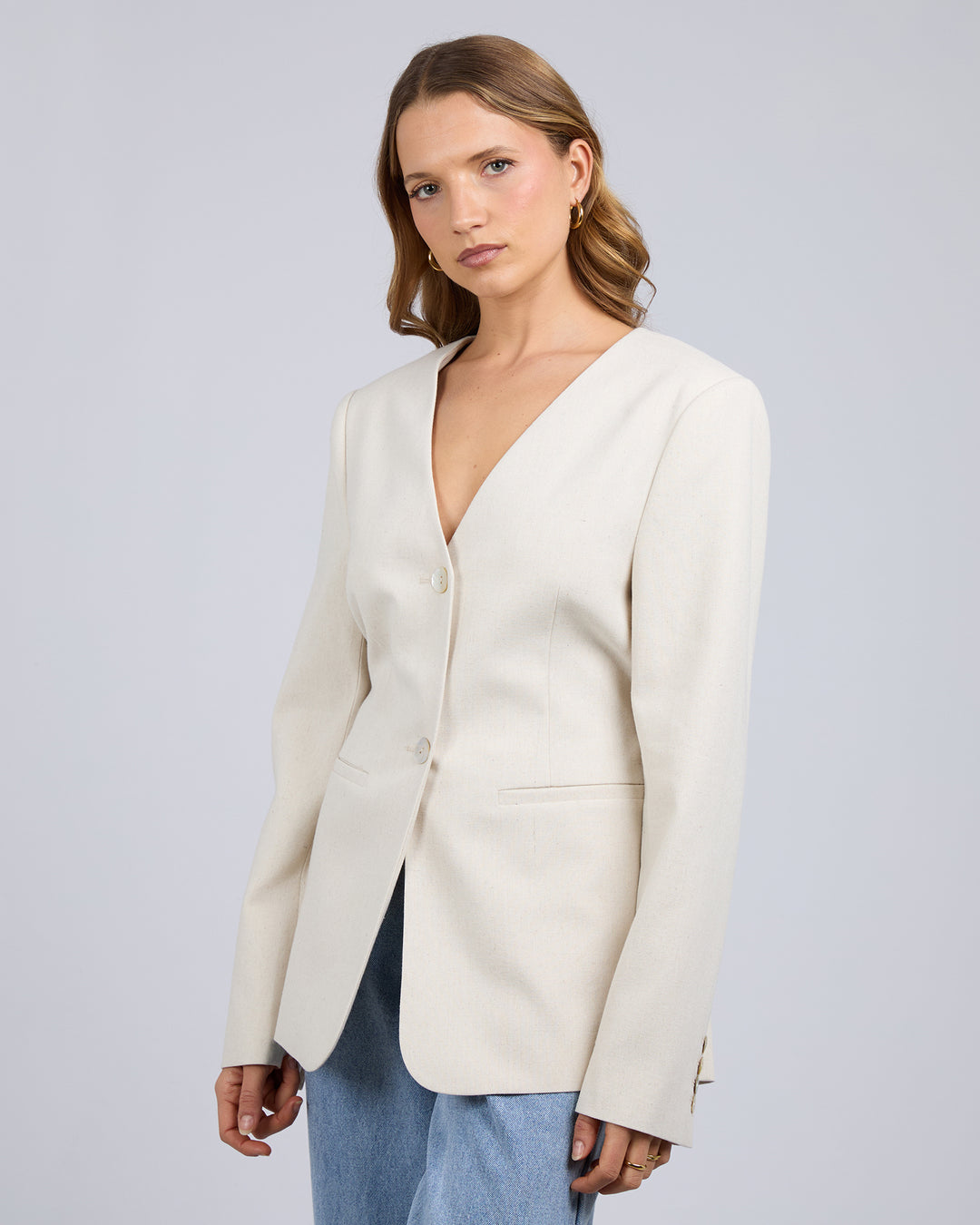 Matilda Linen Blazer Natural