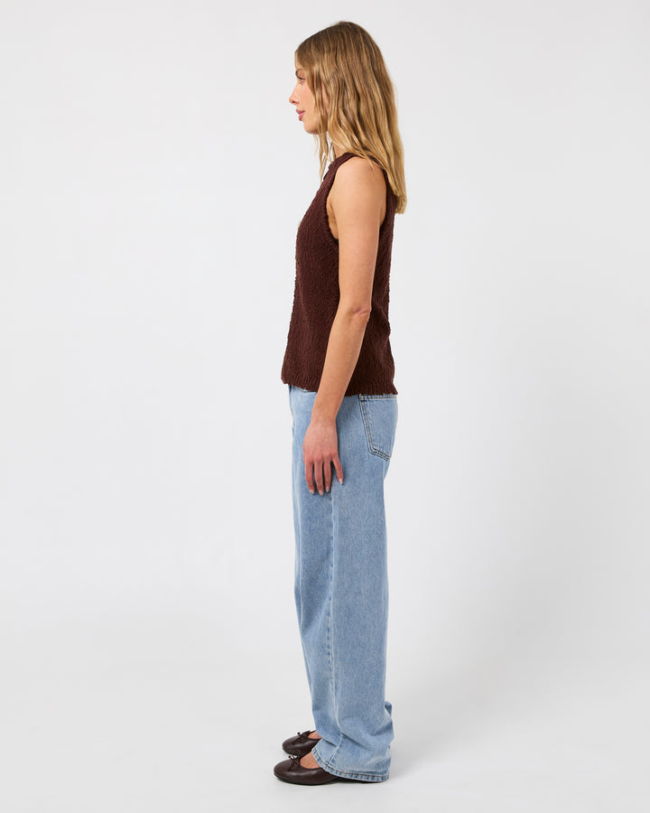 Belle Knit Vest Brown