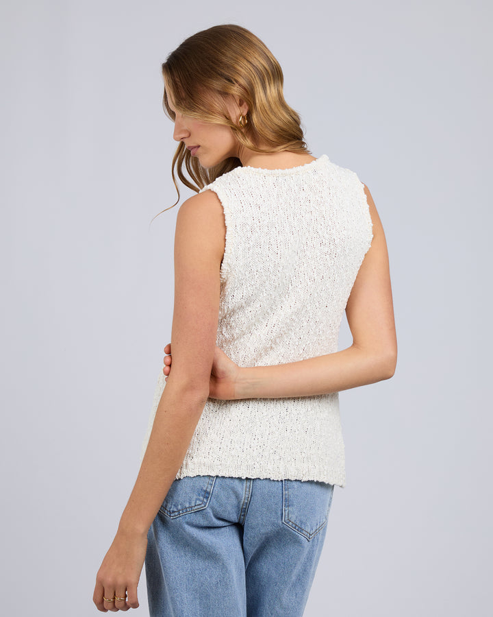 Belle Knit Vest White