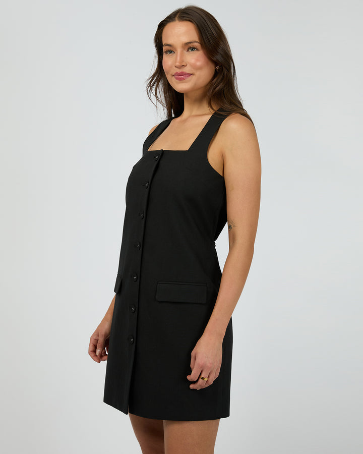 Aftersun Linen Dress Black