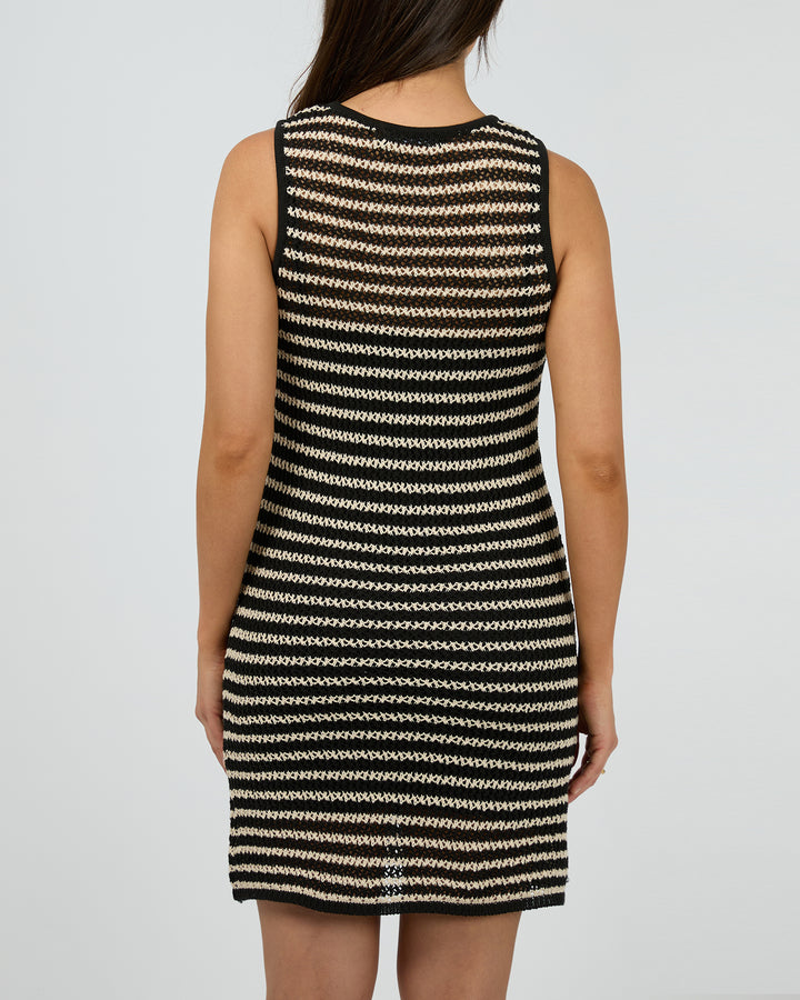 Margo Crochet Mini Dress Black